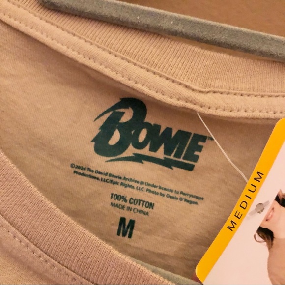 David Bowie let’s Dance Graphic Band Tee Tan Brown Size medium - Picture 4 of 5